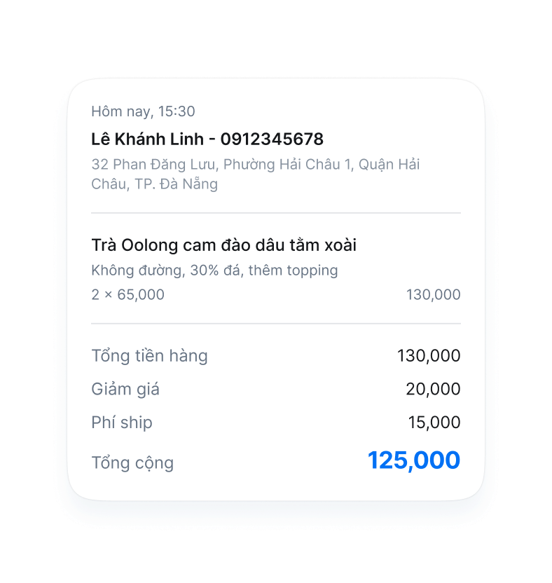 Tính tiền nhanh chóng trên Knote